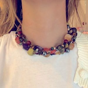 Multicolored Rhinestone Necklace